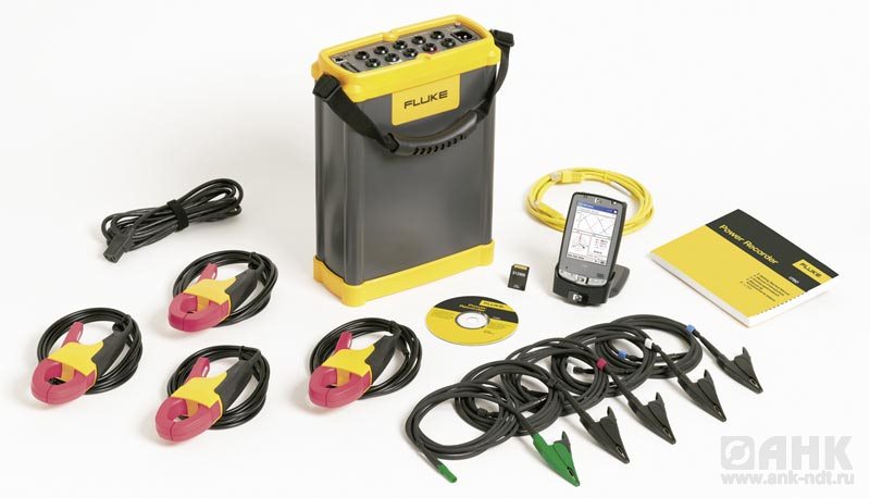 Fluke 1750/B — базовый регистратор энергии для трехфазной сети (без токовых клещей)
