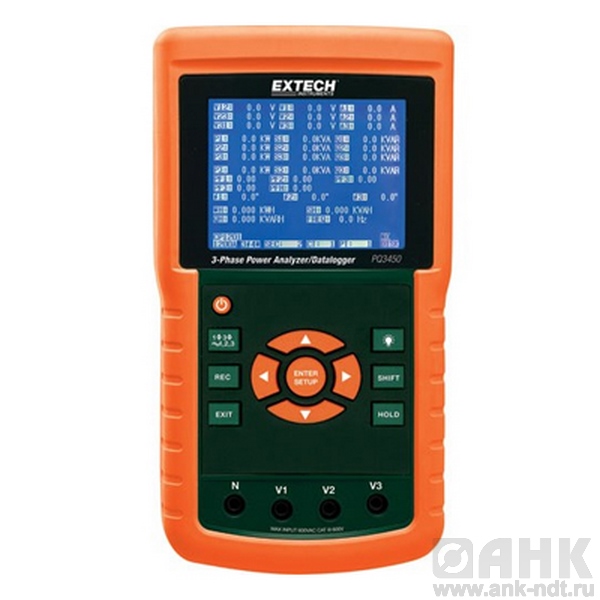 Трехфазный анализатор мощности/регистратор данных Extech PQ3450