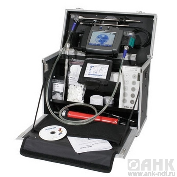 Профессиональный набор анализатора дымовых газов Wöhler A 600 Profiset с термопринтером для немедленной подготовки отчетов