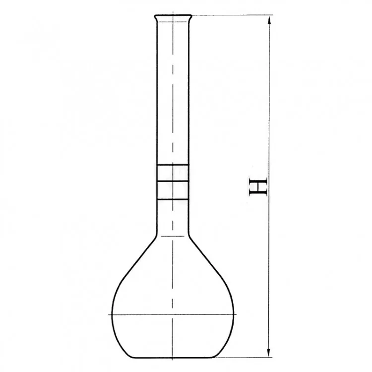 Колба Химлаборприбор 1-50 с градуированной горловиной ГОСТ 12738-77