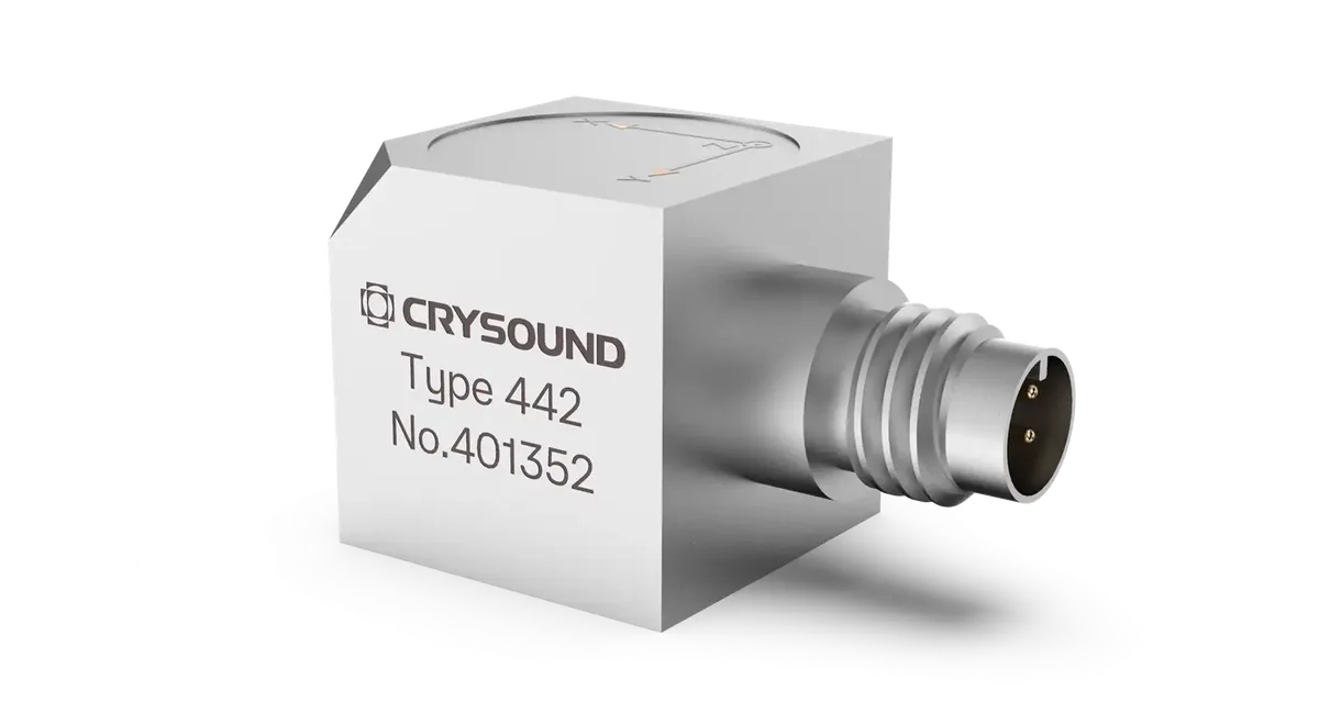Акселерометр CRYSOUND CRY442, 100 мВ/g, ±50 g pk, от 0,5 Гц до 5 кГц