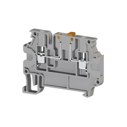Винтовой клеммник с размыкателем на DIN-рейку, 2,5 мм.кв. серый KLEMSAN AVK 2,5A 304419